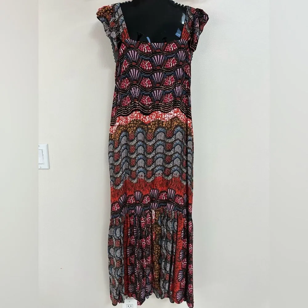 Corey Lynn Calter Doriane Maxi Dress Medium Anthropologie Tiered Boho Festival - Picture 2 of 9